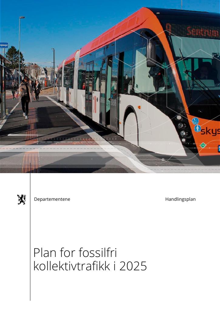 Forsiden av dokumentet Plan for fossilfri kollektivtrafikk i 2025