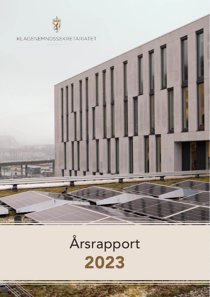 Forsiden av dokumentet Årsrapport Klagenemdssekretariatet 2023