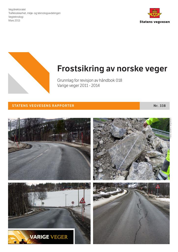 Forsiden av dokumentet Frostsikring av norske veger