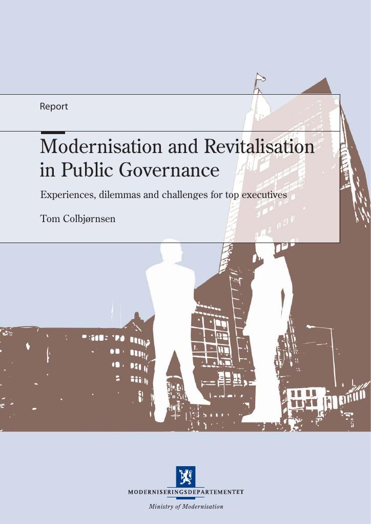 Forsiden av dokumentet Modernisation and Revitalisation in Public Governance