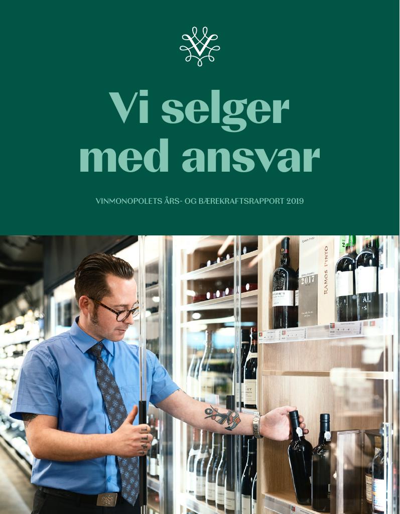 Forsiden av dokumentet Årsrapport Vinmonopolet 2019