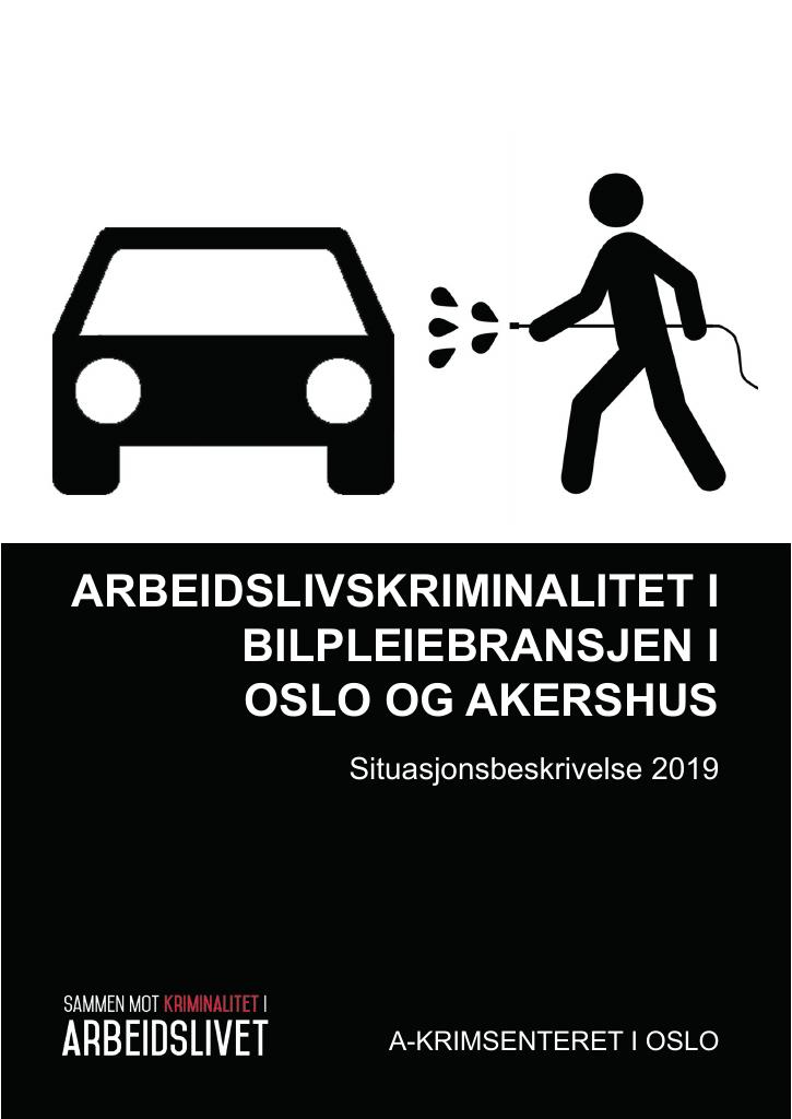 Forsiden av dokumentet Rapport akrim_bilpleie 2019