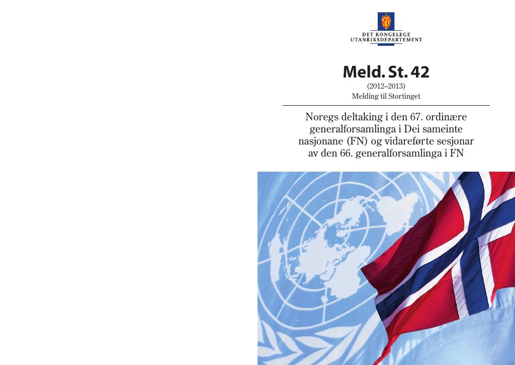 Forsiden av dokumentet Meld. St. 42 (2012–2013)