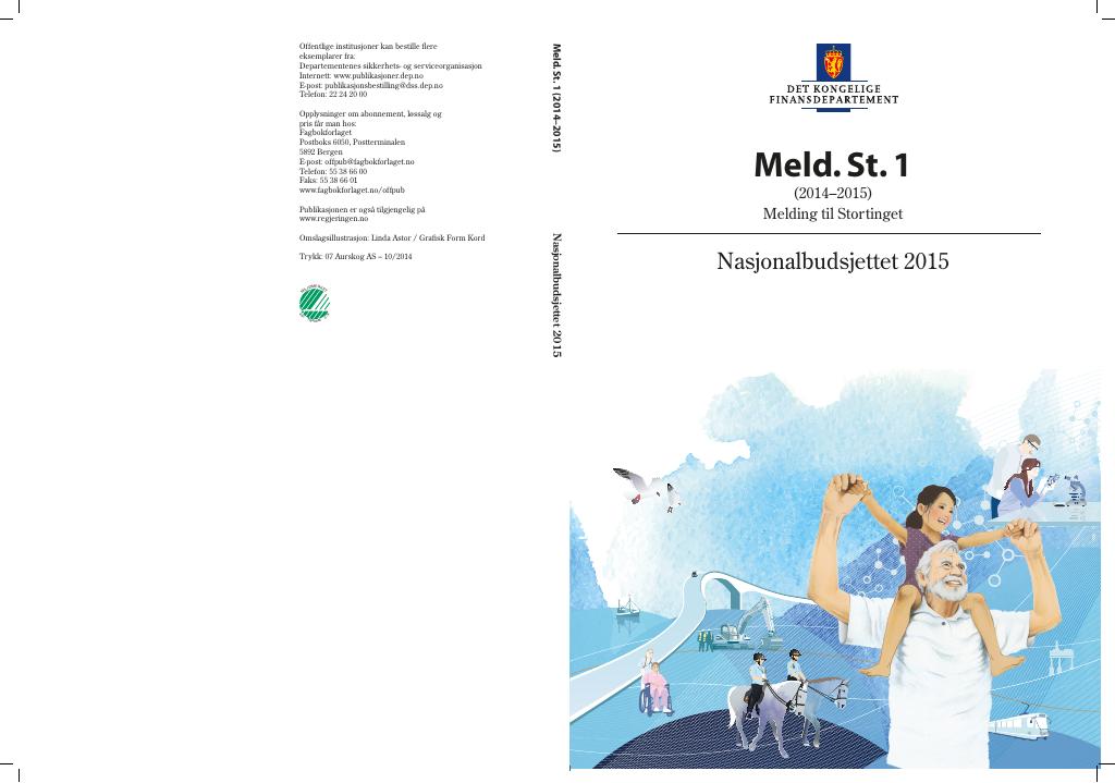 Forsiden av dokumentet Meld. St. 1 (2014–2015)