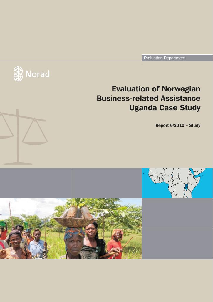 Forsiden av dokumentet Evaluation of Norwegian Business-related Assistance Uganda Case Study