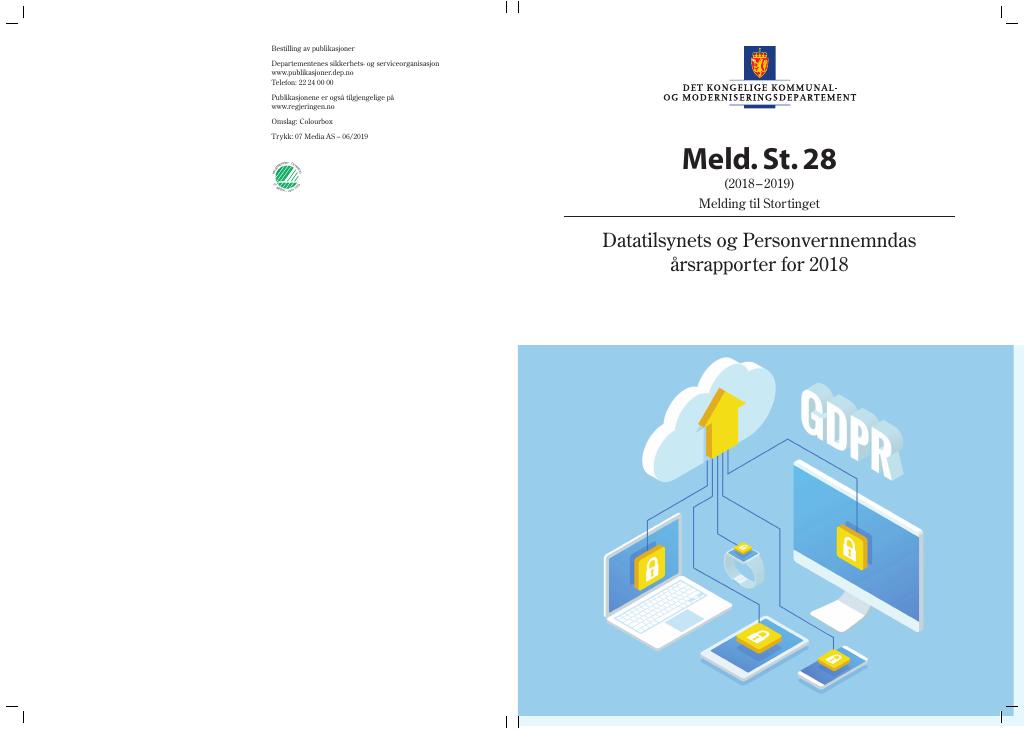 Forsiden av dokumentet Meld. St. 28 (2018–2019)