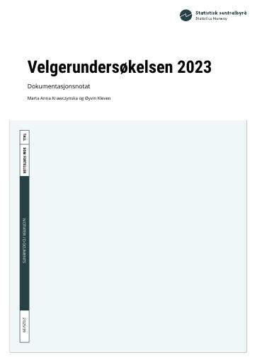 Forsiden av dokumentet Velgerundersøkelsen 2023