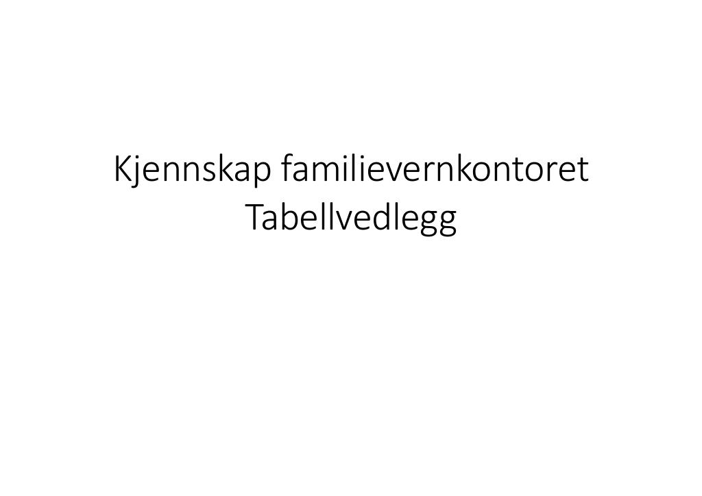 Forsiden av dokumentet Kjennskap familievernkontoret