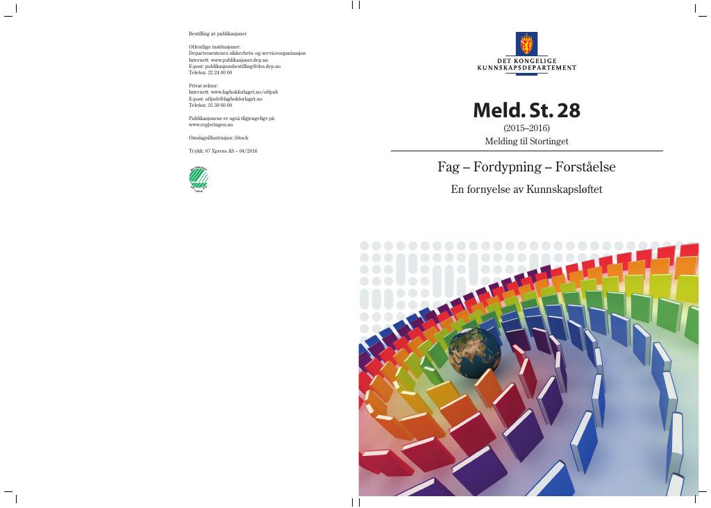 Forsiden av dokumentet Meld. St. 28 (2015–2016)