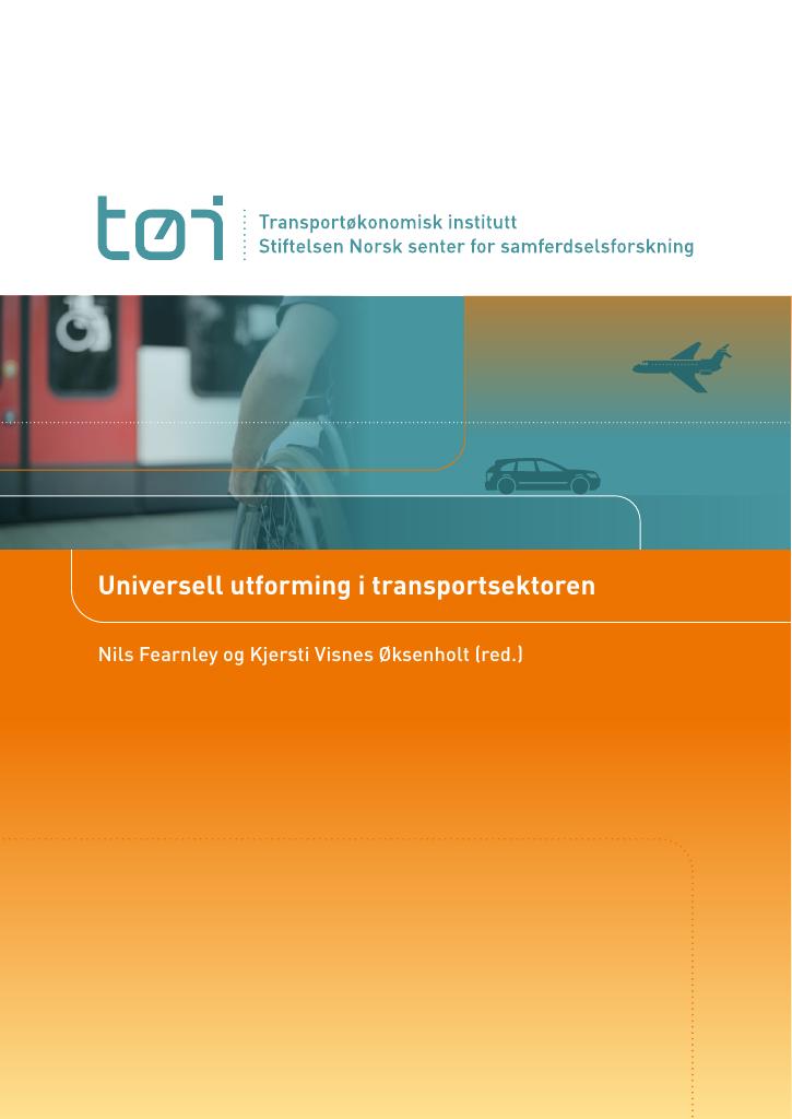 Forsiden av dokumentet Universell utforming i transportsektoren