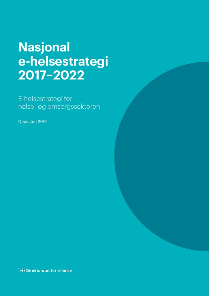 Forsiden av dokumentet Nasjonal e-helsestrategi 2017–2022