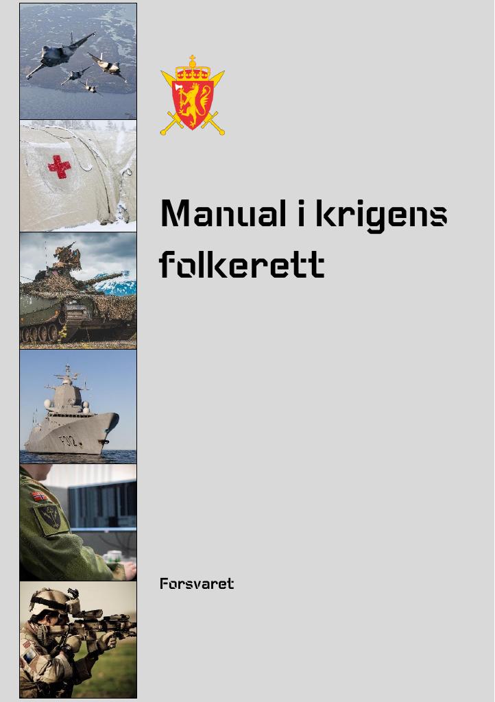 Forsiden av dokumentet Manual i krigens folkerett