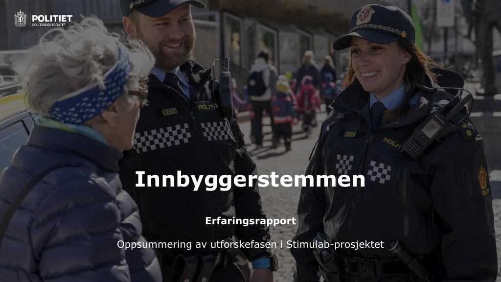 Forsiden av dokumentet Stimulab: Innbyggerstemmen Erfaringsrapport