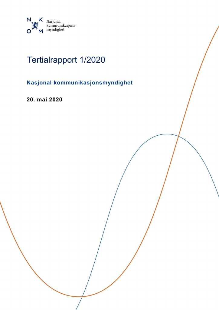 Forsiden av dokumentet Tertialrapport 1/2020