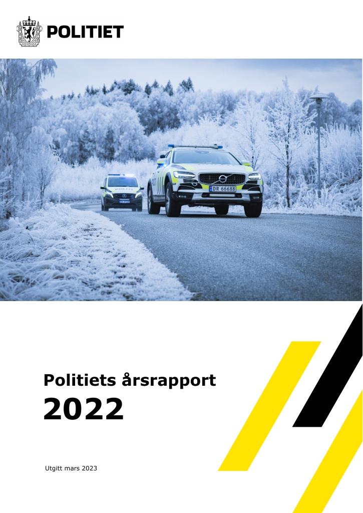 Forsiden av dokumentet Årsrapport Politiet 2022