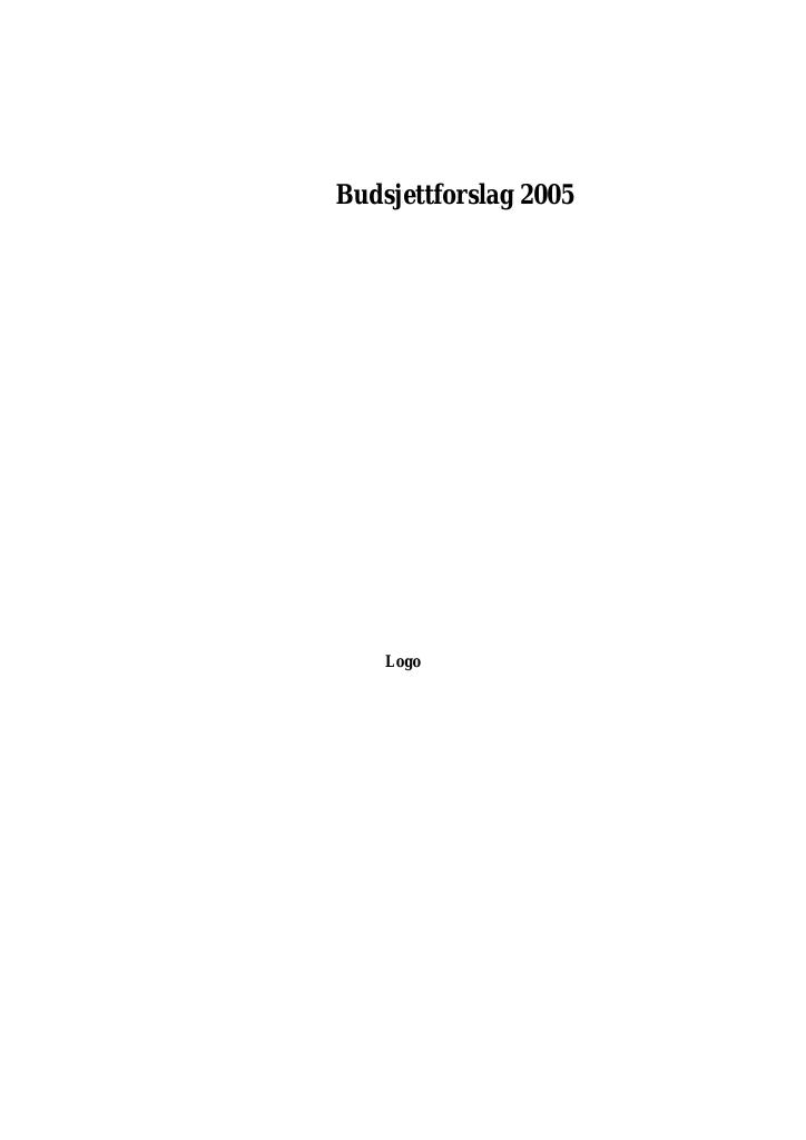 Forsiden av dokumentet Budsjettforslag 2005 - Forskningsrådet