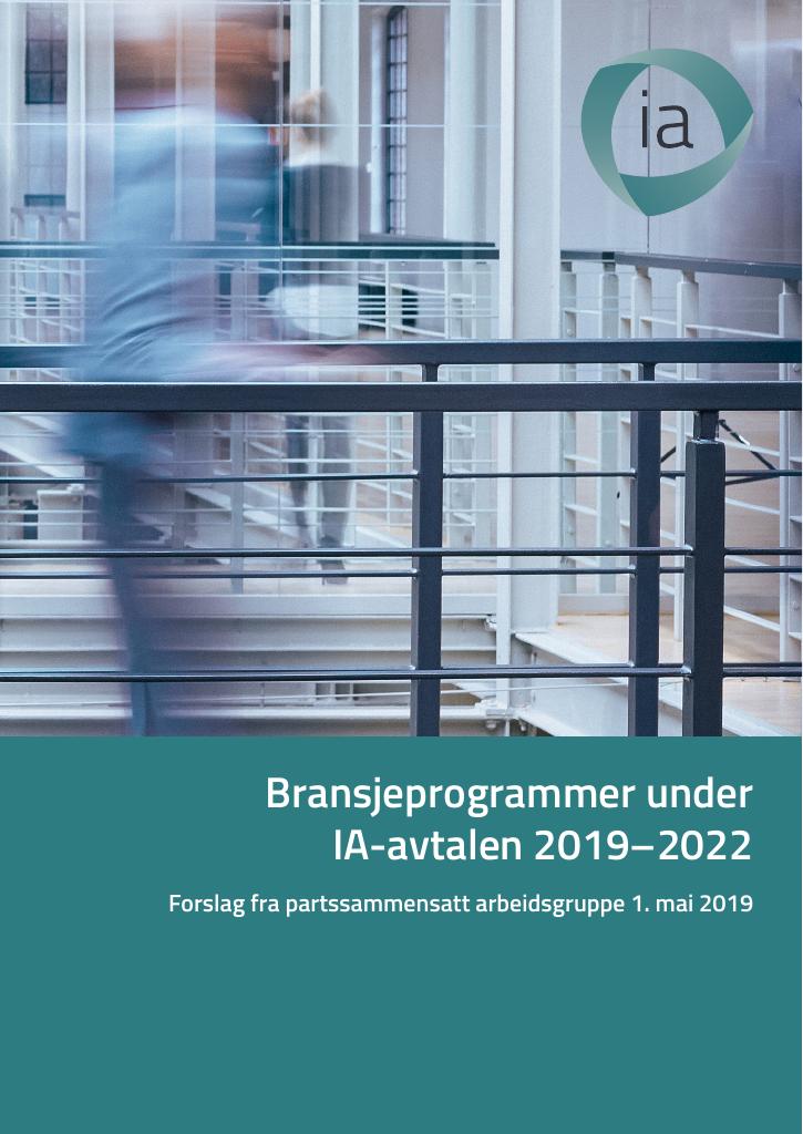 Forsiden av dokumentet Bransjeprogrammer under IA-avtalen 2019–2022