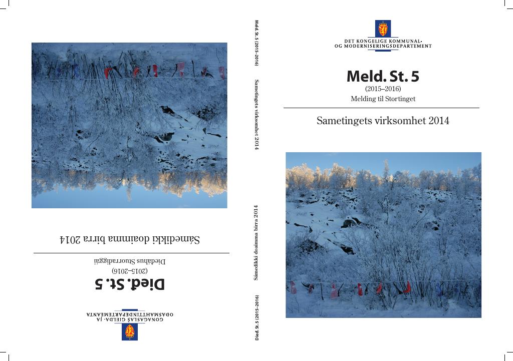 Forsiden av dokumentet Meld. St. 5 (2015–2016)