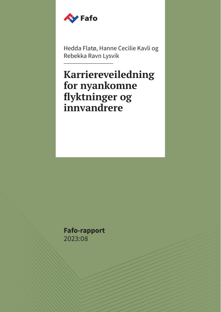 Forsiden av dokumentet Karriereveiledning for nyankomne flyktninger og innvandrere