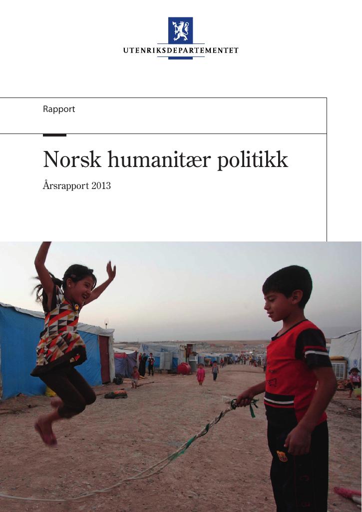 Forsiden av dokumentet Norsk humanitær politikk