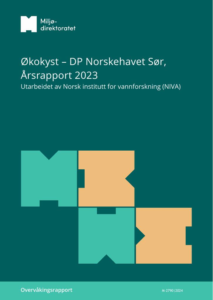 Forsiden av dokumentet Økokyst – DP Norskehavet Sør, Årsrapport 2023 - Overvåkingsrapport: M-2790|2024