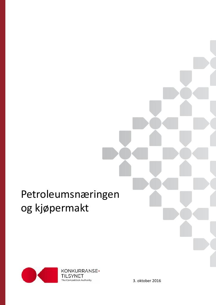 Forsiden av dokumentet Petroleumsnæringen og kjøpermakt