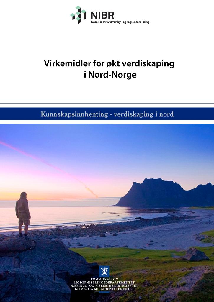 Forsiden av dokumentet Virkemidler for økt verdiskaping i Nord-Norge