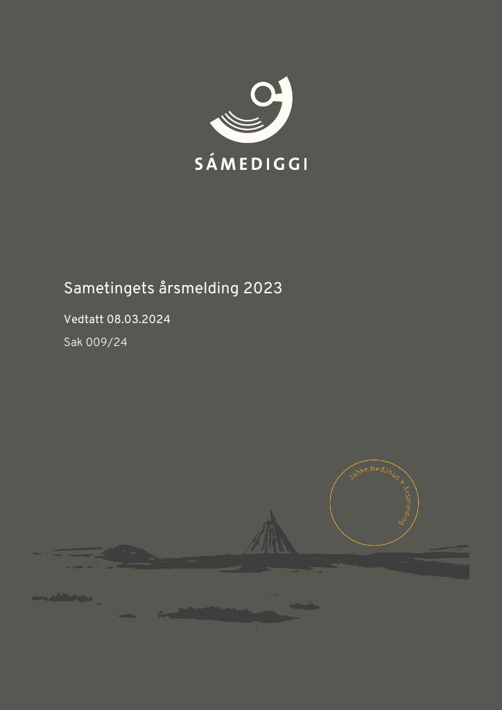 Forsiden av dokumentet Sametingets årsmelding.pdf