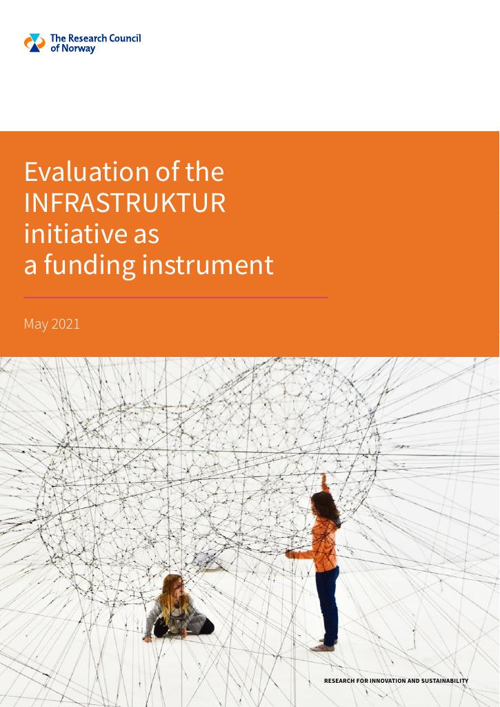 Forsiden av dokumentet Evaluation of the INFRASTRUKTUR initiative as a funding instrument