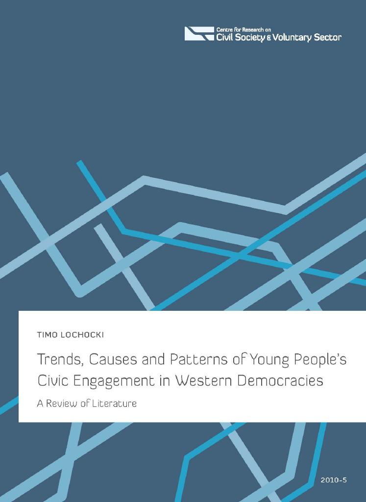 Forsiden av dokumentet Trends, Causes and Patterns of Young People's Civic Engagement in Western Democracies