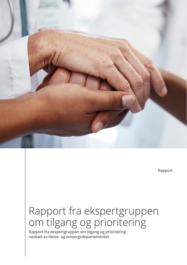 Forsiden av dokumentet Tilgang og prioritering