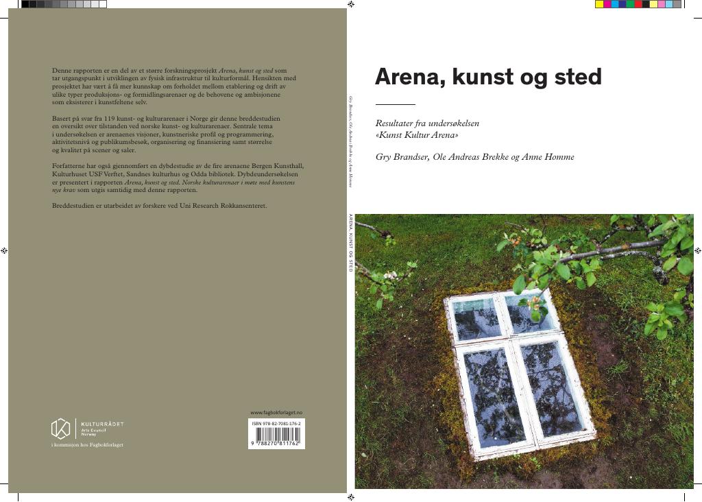 Forsiden av dokumentet Arena, kunst og sted
