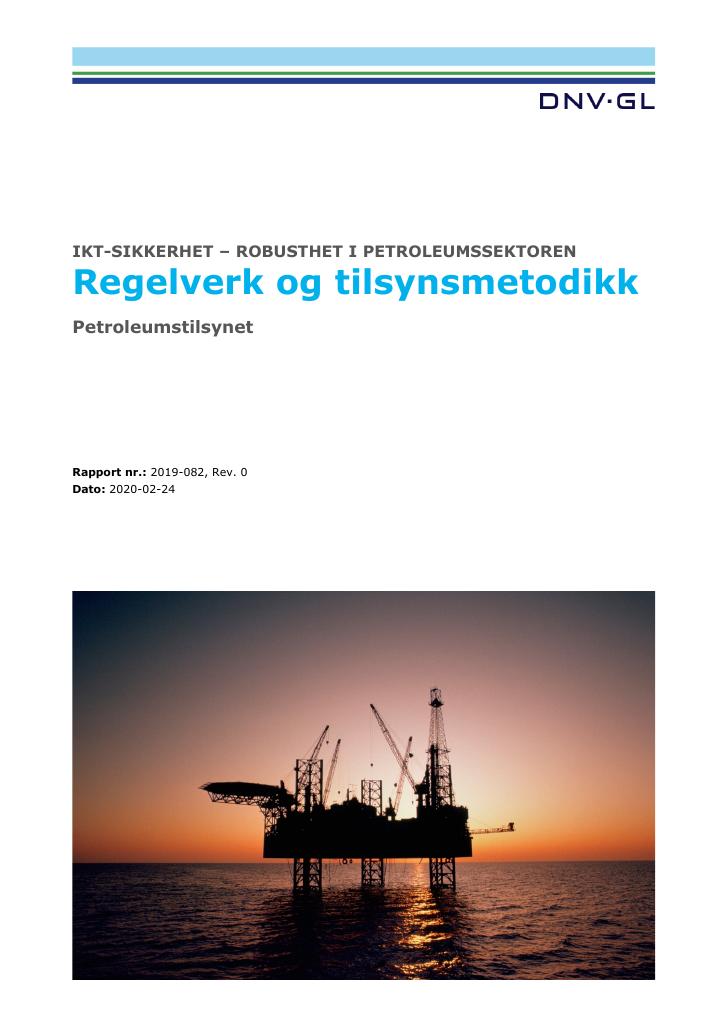 Forsiden av dokumentet Regelverk og tilsynsmetodikk