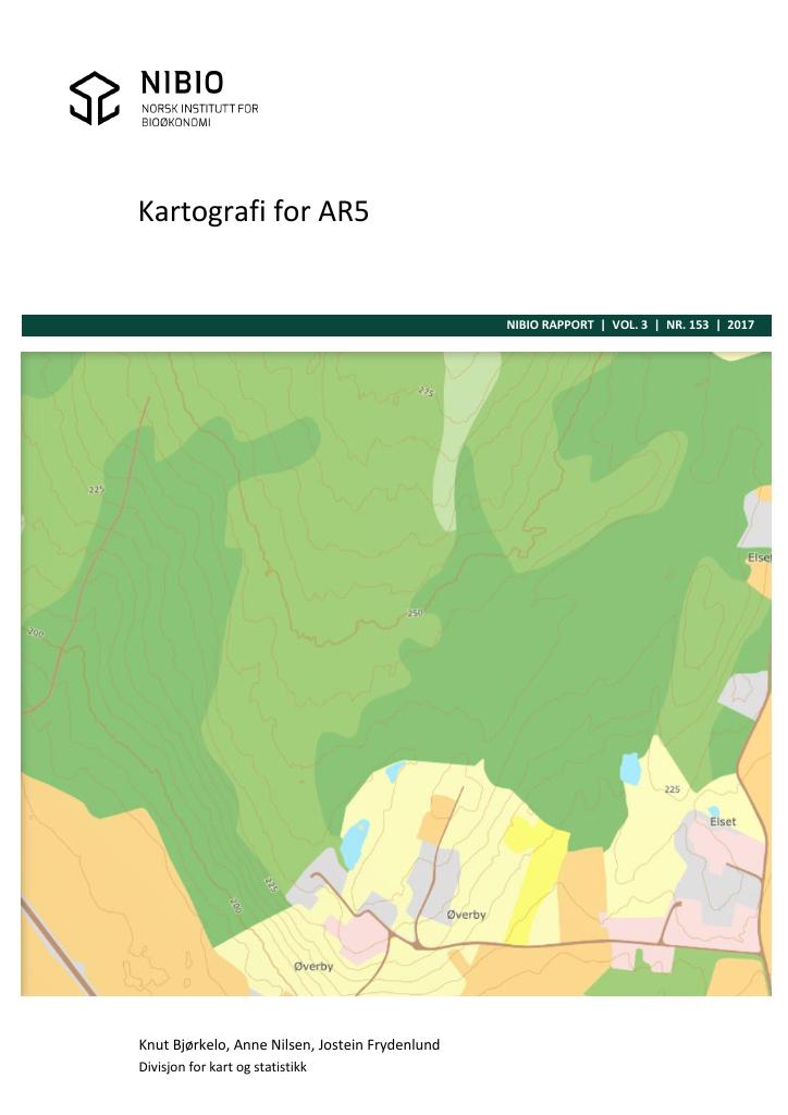 Forsiden av dokumentet Kartografi for AR5