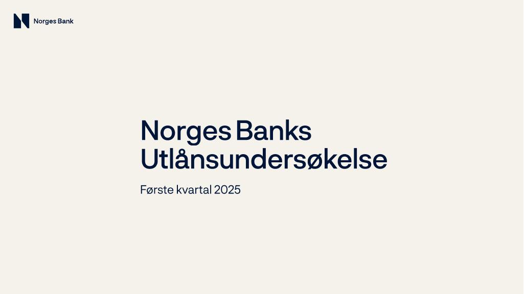 Forsiden av dokumentet Norges Banks utlånsundersøkelse -  Første kvartal 2025