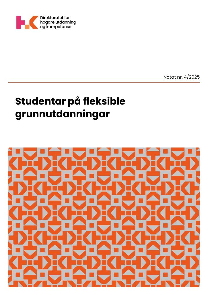 Forsiden av dokumentet Studentar på fleksible grunnutdanningar