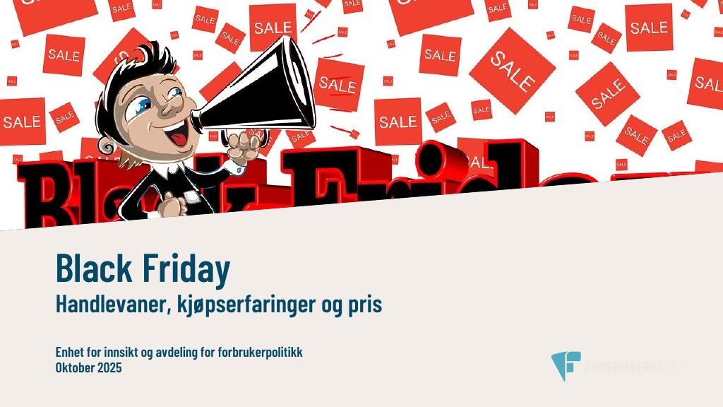 Forsiden av dokumentet Black Friday - Handlevaner, kjøpserfaringer og pris