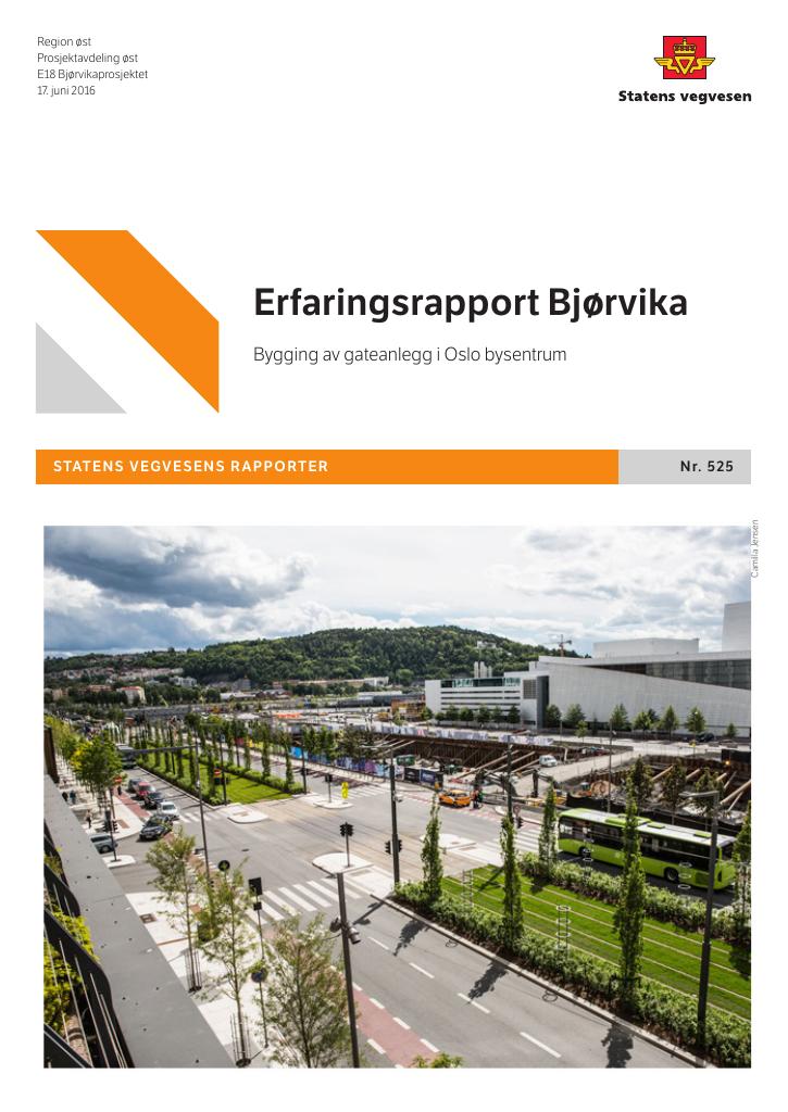 Forsiden av dokumentet Erfaringsrapport Bjørvika