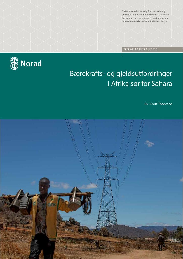 Forsiden av dokumentet Bærekrafts- og gjeldsutfordringer i Afrika sør for Sahara