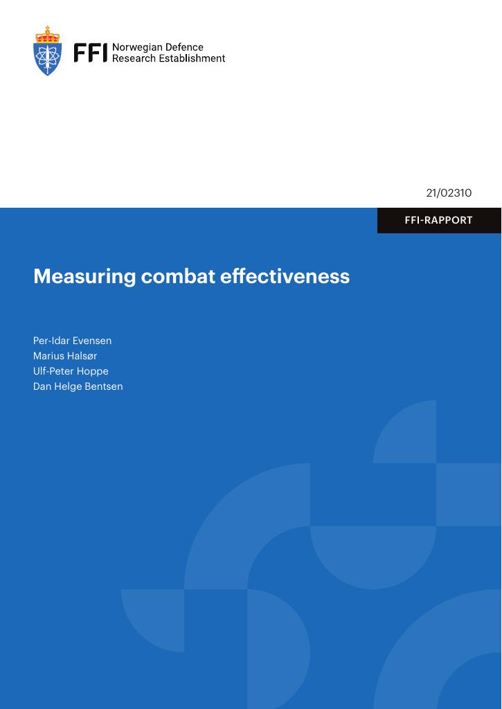 Forsiden av dokumentet Measuring combat effectiveness