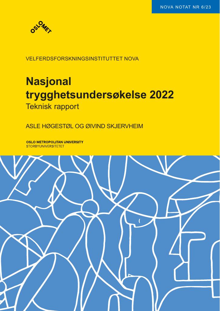 Forsiden av dokumentet Nasjonal trygghetsundersøkelse 2022. Teknisk rapport