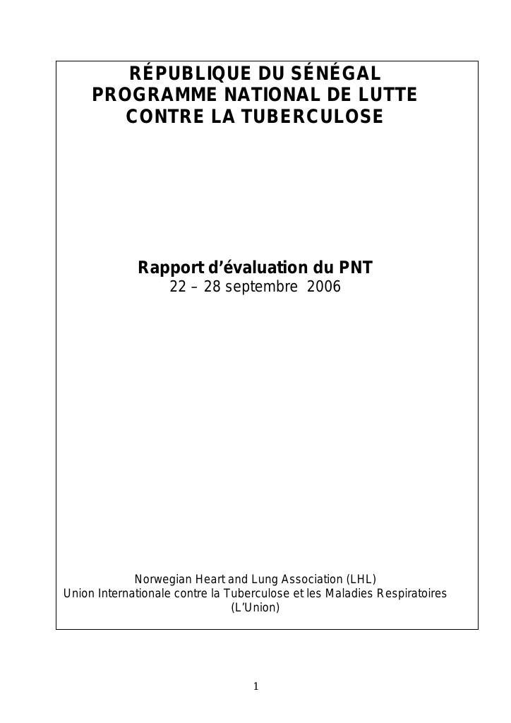 Forsiden av dokumentet Rapport d’évaluation du PNT