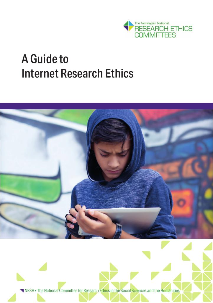 Forsiden av dokumentet A guide to internet research ethics