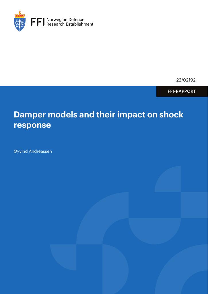 Forsiden av dokumentet Damper models and their impact on shock response