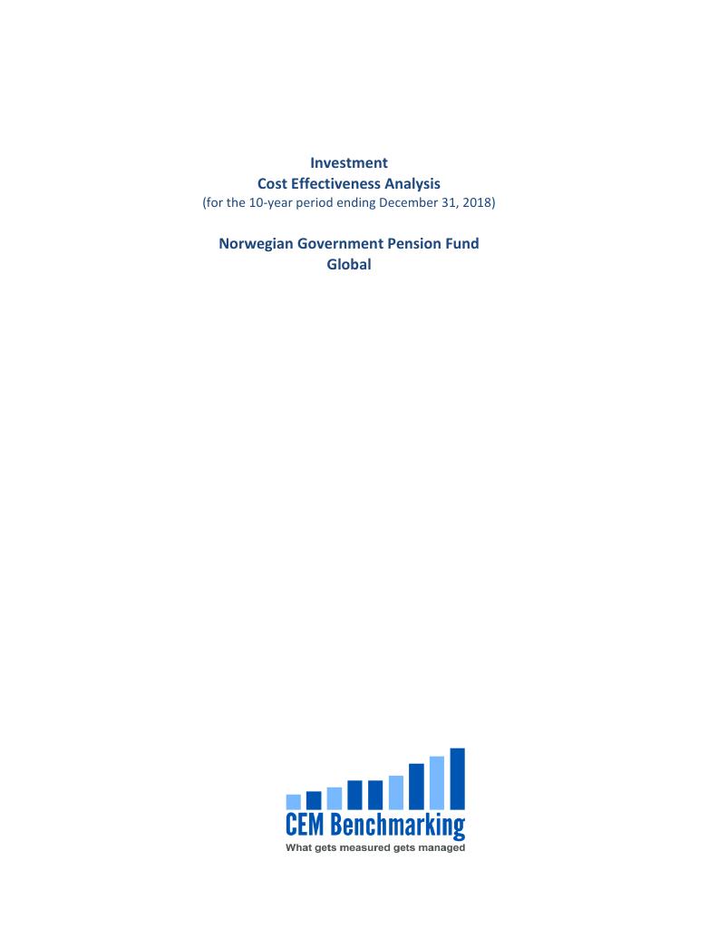 Forsiden av dokumentet Rapport fra CEM Benchmarking om SPU i 2018