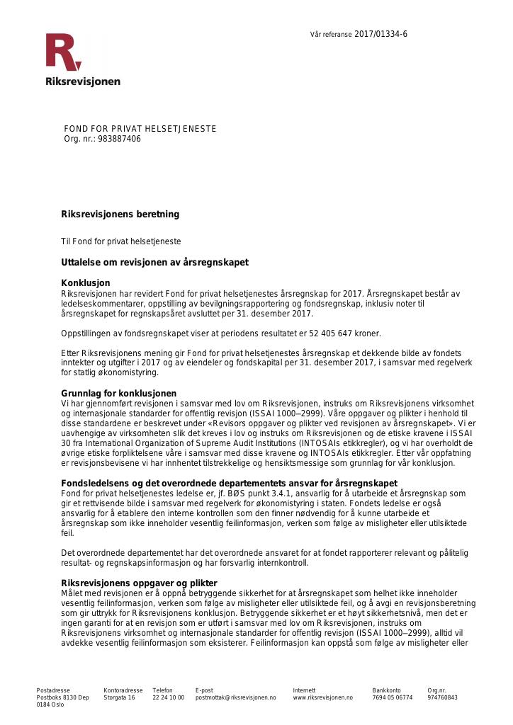 Forsiden av dokumentet Brev