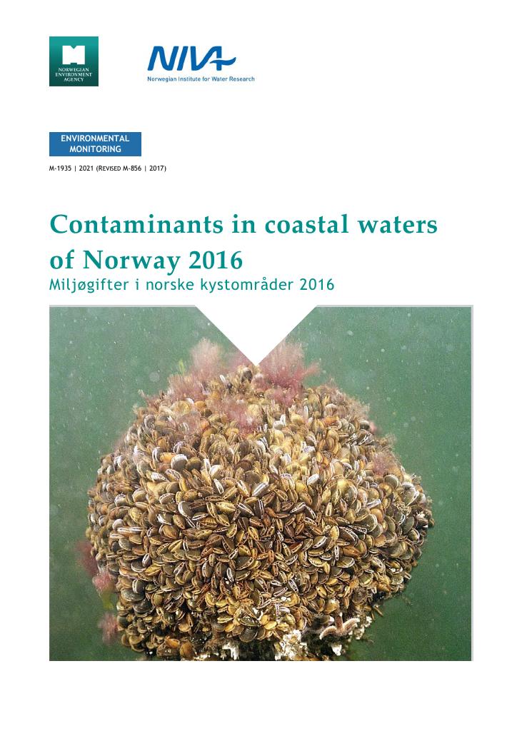 Forsiden av dokumentet Contaminants in coastal waters of Norway 2016