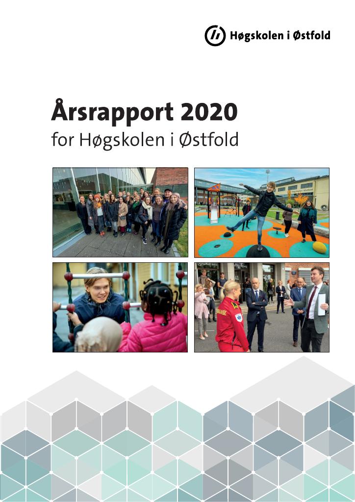 Forsiden av dokumentet Årsrapport Høgskolen i Østfold 2020