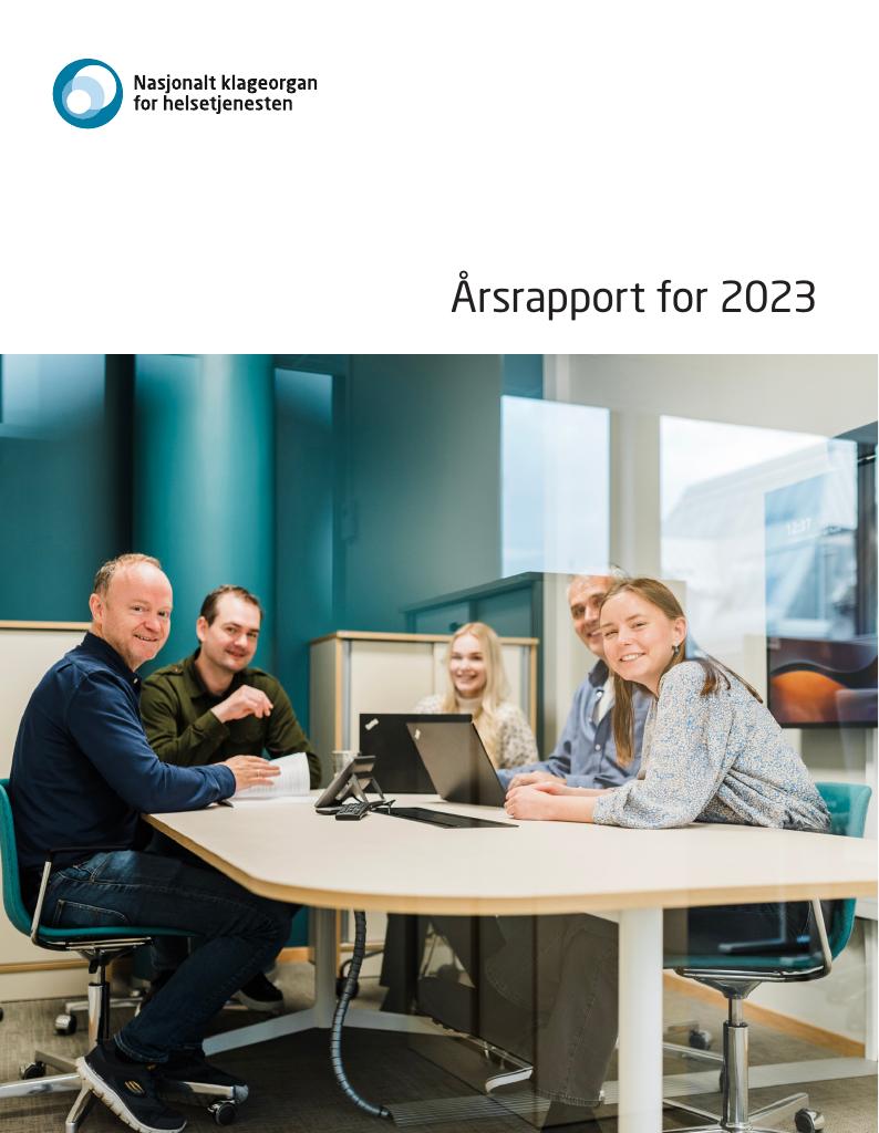 Forsiden av dokumentet Årsrapport Nasjonalt klageorgan for helsetjenesten 2023