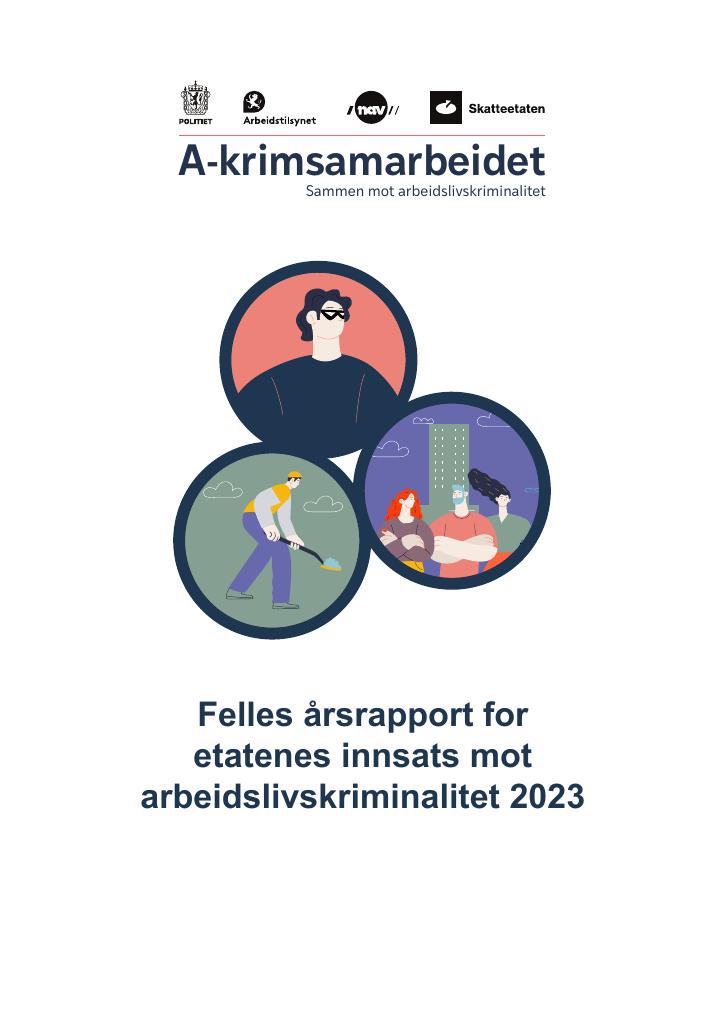 Forsiden av dokumentet Felles årsrapport A-krimsamarbeidet 2023